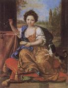 Pierre Mignard Girl Blowing Soap Bubbles oil on canvas